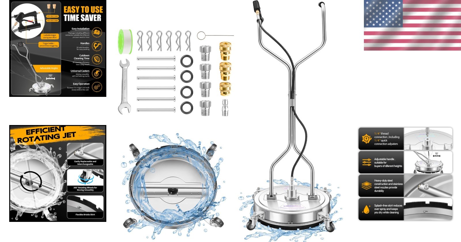 High-Performance 20″ Pressure Washer Attachment – Fast & Easy Surface Cleaning