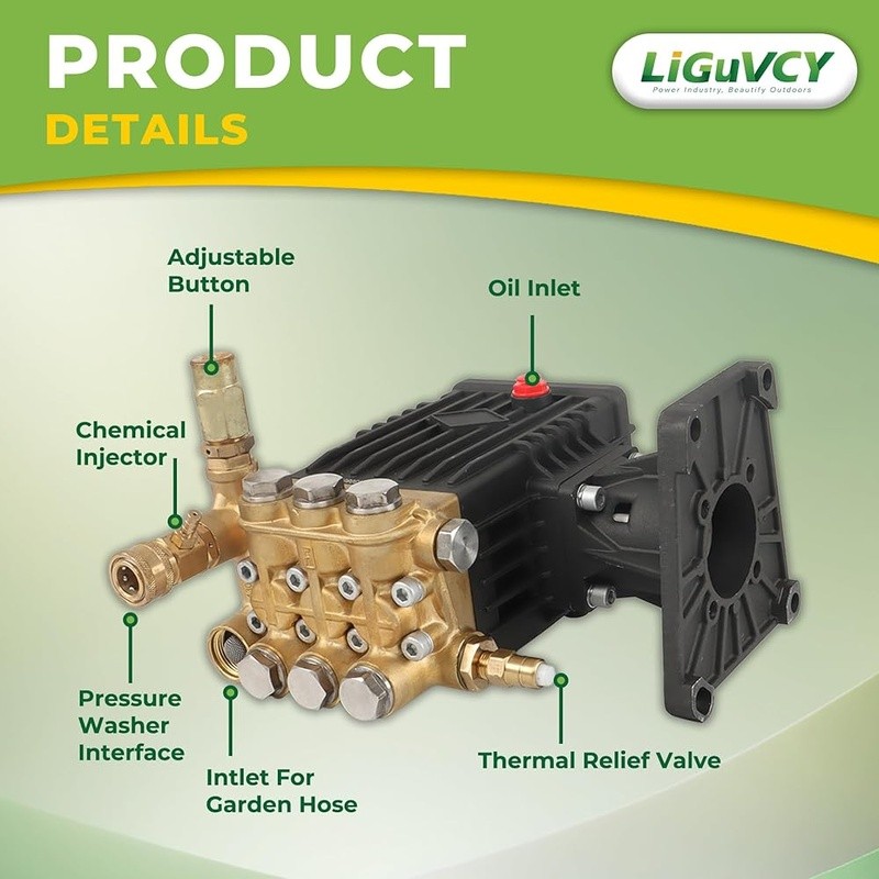 Pressure Washer Pump Removable Valve High Pressure Cleaning Kit Stainless Steel