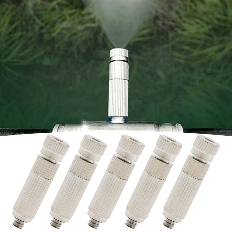 10 Pieces Nickel Plated Spray Nozzles 0.4mm Ceramic Hole Outdoor Mists Cooling