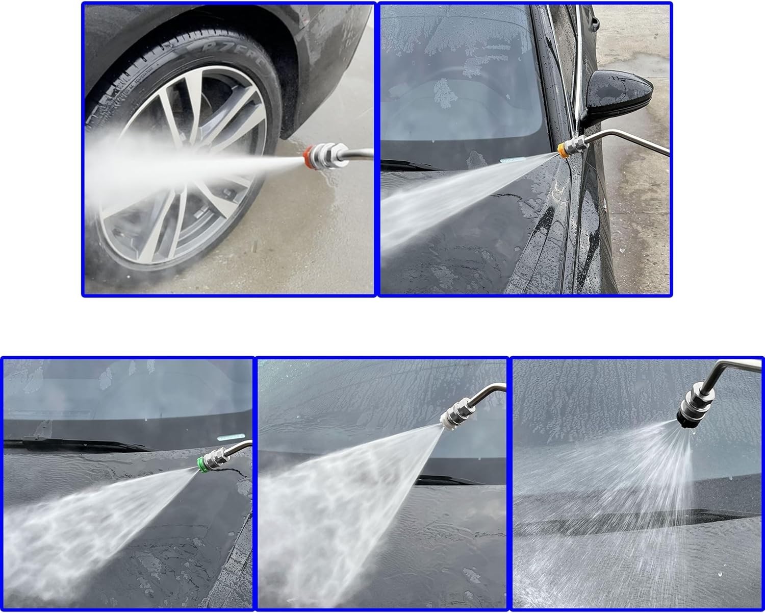 45° Curved Pressure Washer Extension Wand with Quick Connect & Brass Fittings