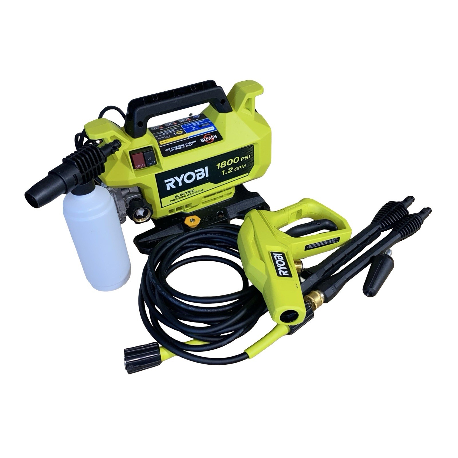 RYOBI 1800 PSI 1.2 GPM Cold Water Electric Pressure Washer RY141803 USED