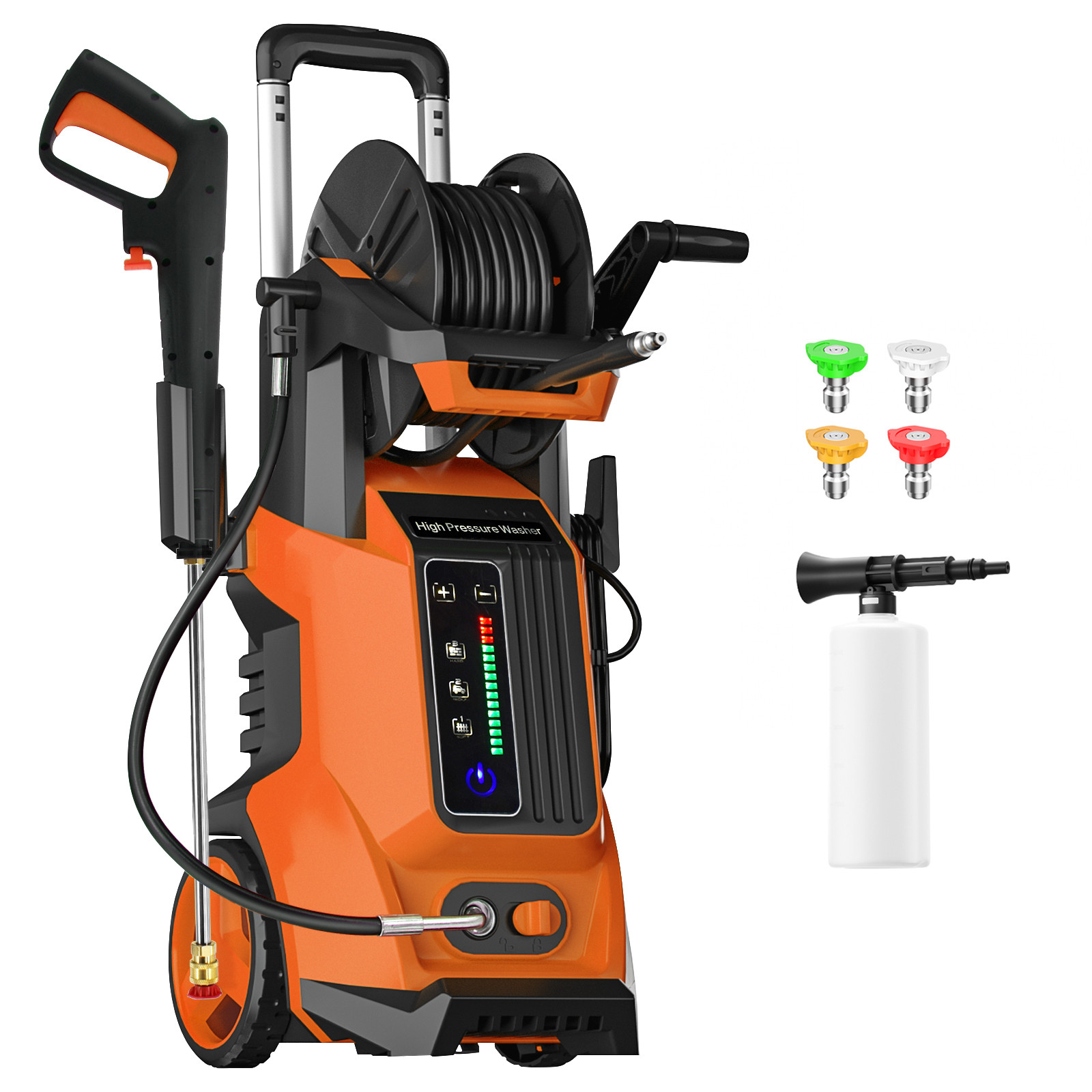 Pressure Washer 4500PSI 4.0GPM with Adj-15-Level Touch Screen For Car, Home boat