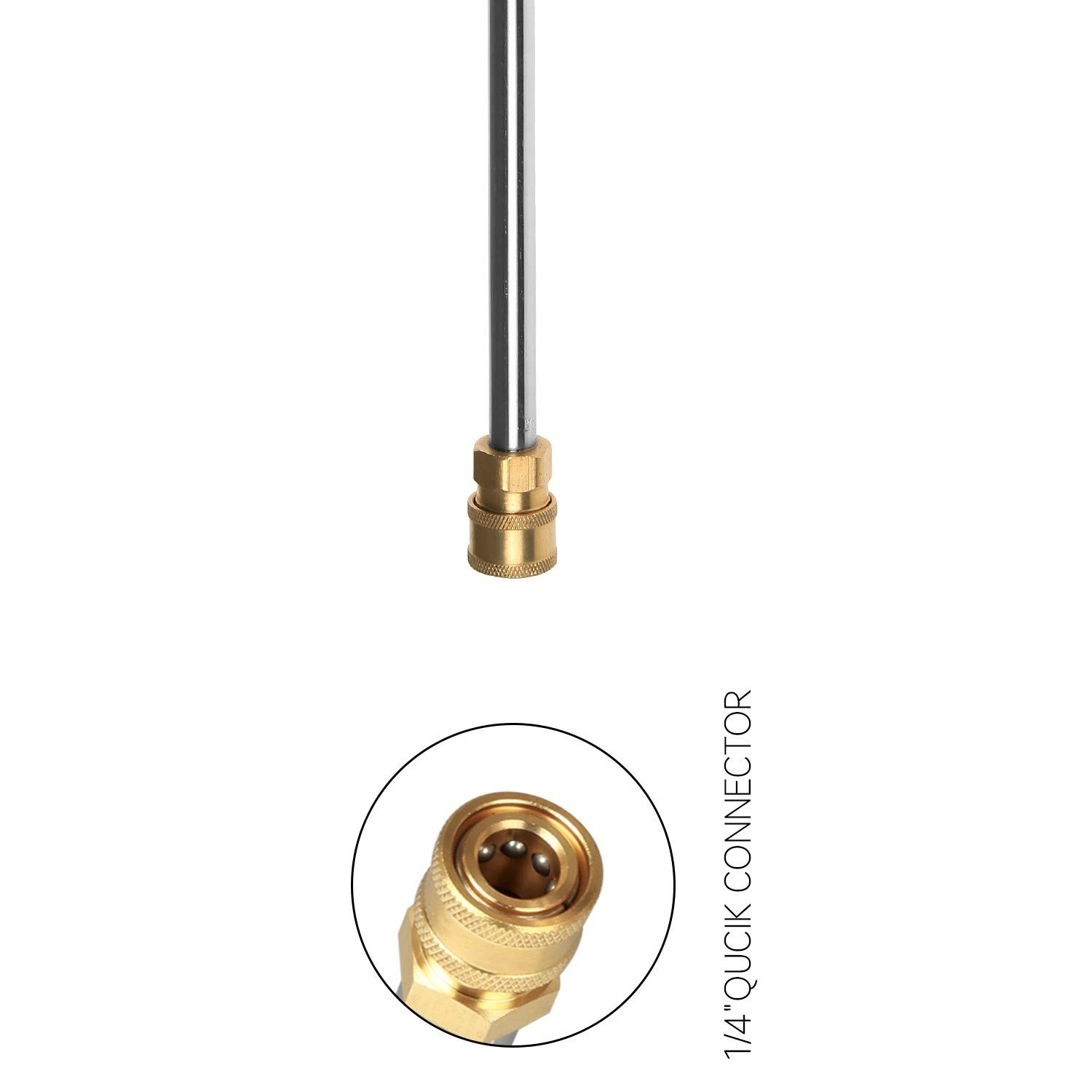 Pressure Washer Wand,Stainless Steel Quick Connect Lance,Spray Wand,16″,5000PSI