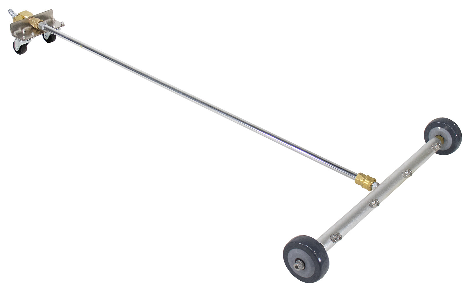 19″ Pressure Power Washer Undercarriage Cleaner 4 Nozzles Swivel Coupler Wheels