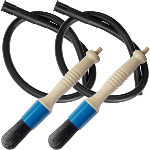 2 Pcs Parts Washer Brush with 31 Inch Hose- Wear Resistant Parts Cleaning Brush-