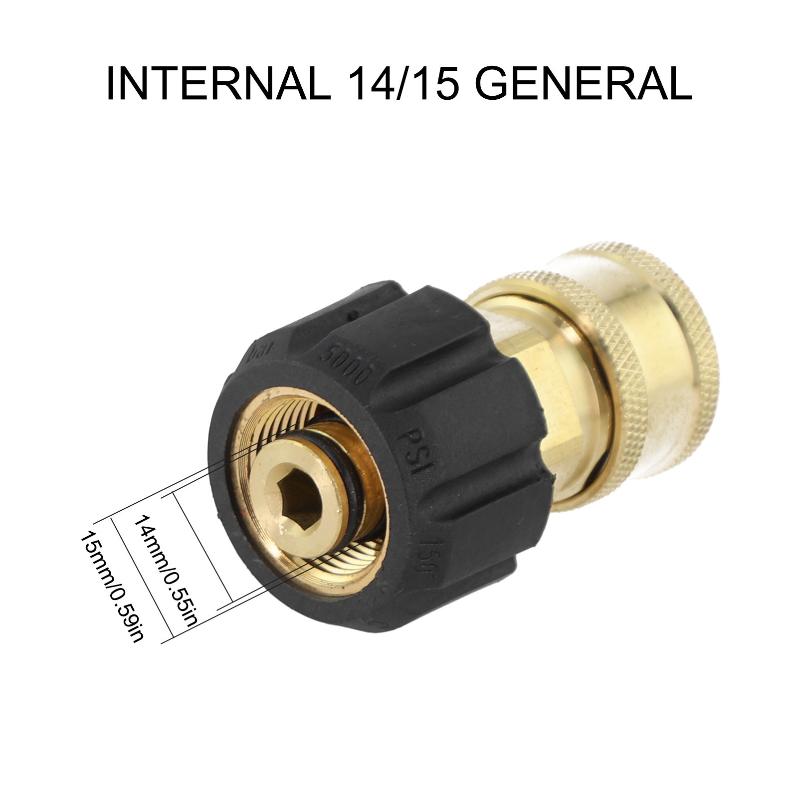Pressure Washer Hose Connecter Adapters 1/4 3/8 Quick Connect To M22 14 15