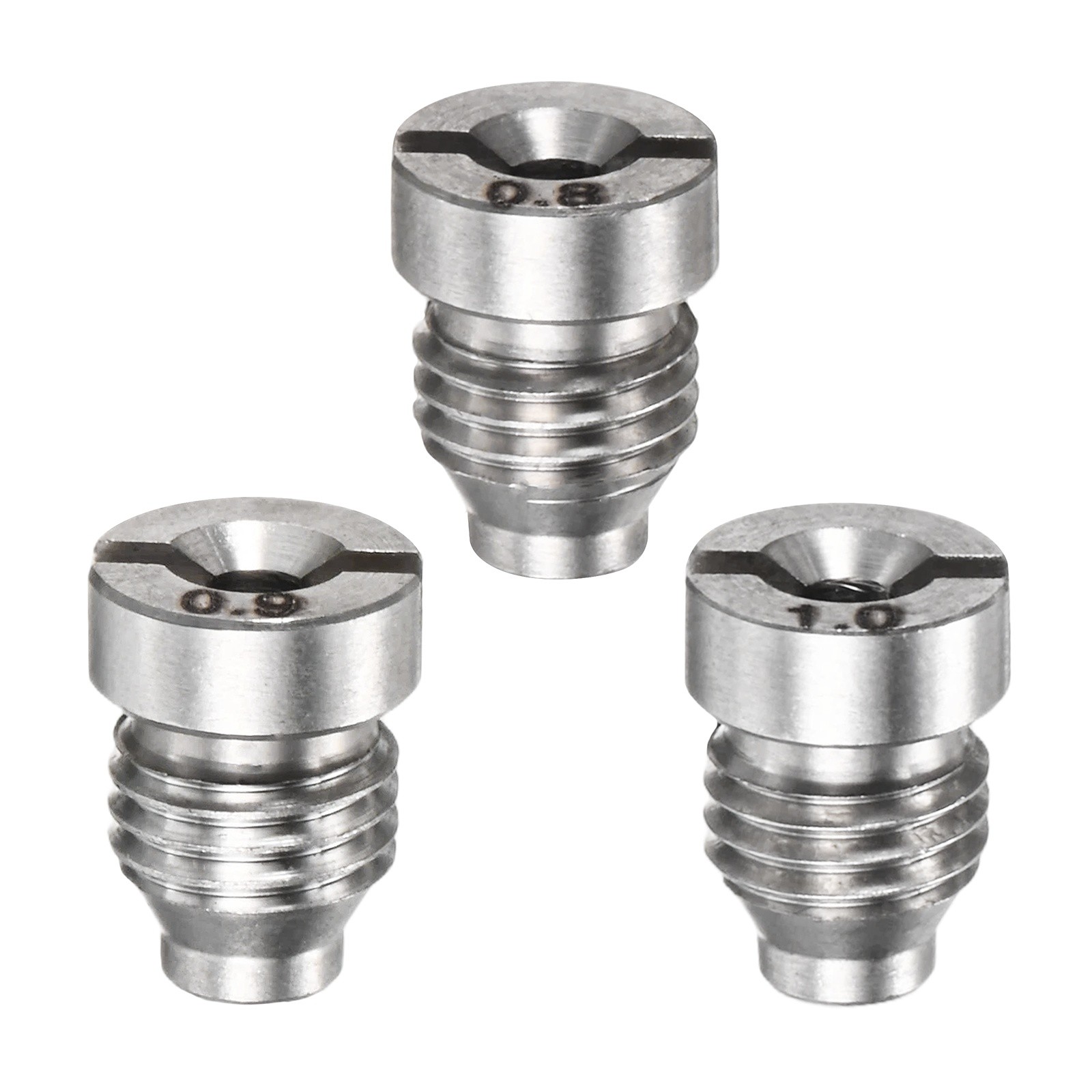 3-Pack 0.8/0.9/1.0 mm Stainless Steel Foam Cannon Orifice Nozzle Tips