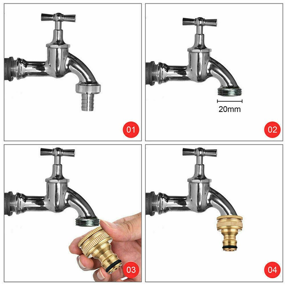 Water Pipe Connector Garden Backyard G3/4 To G1/2 Quick Connector 1/2in 1PC