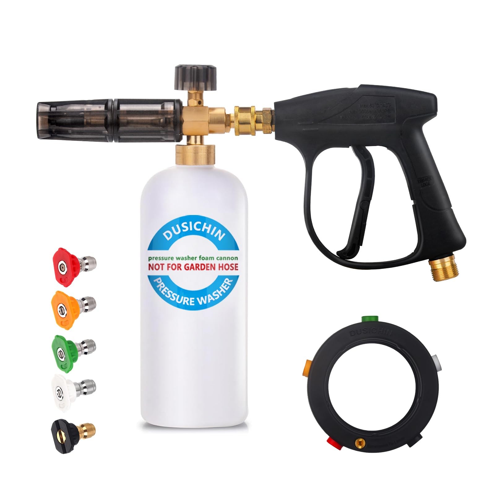 DUSICHIN DUS018 Foam Cannon Lance Pressure Washer Nozzle Tip Spray Gun 3000 P…
