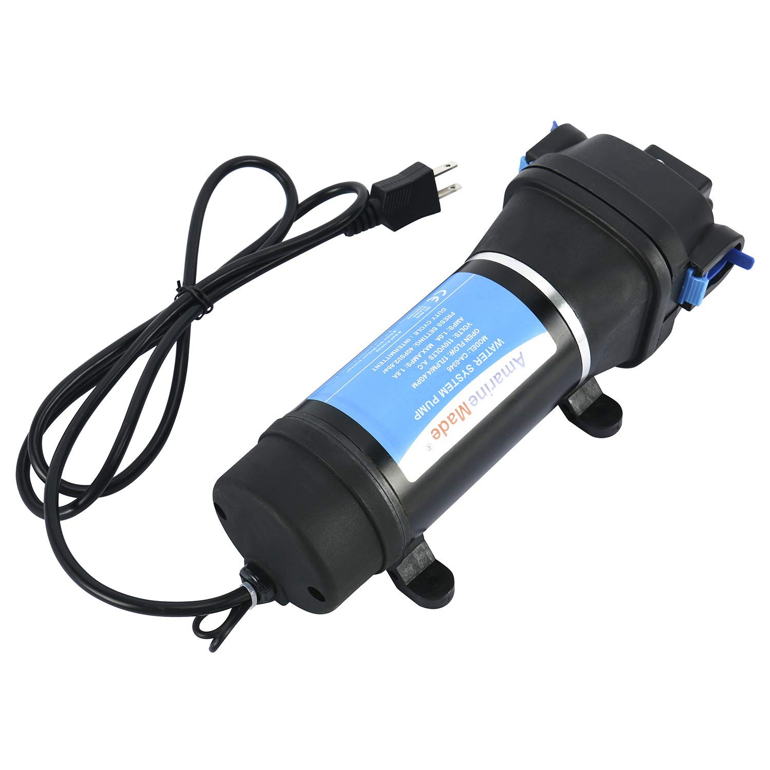 Amarine Made AC 110V Self Priming Water Pressure Diaphragm Pump 17LPM/4.5GPM …