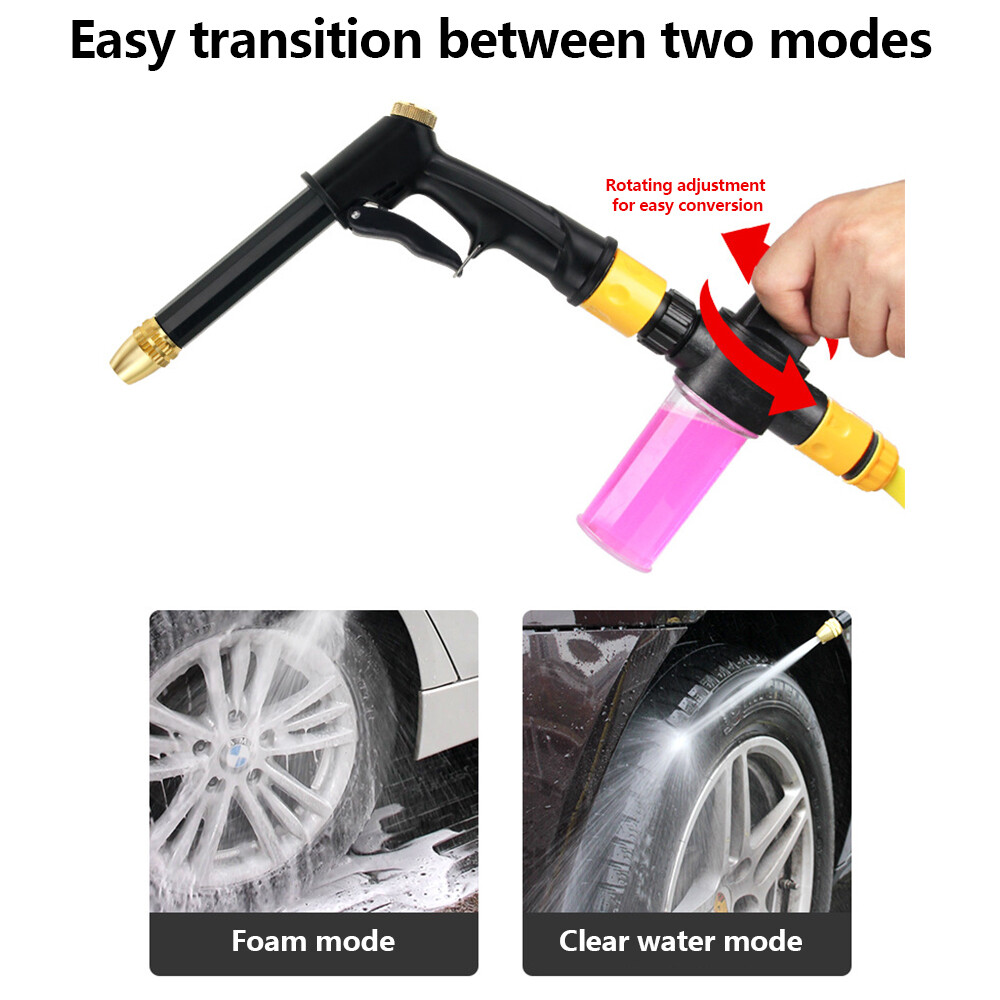 High Pressure Water Spray Gun Car Wash Metal Brass Nozzle Garden Pipe Hose Lawn