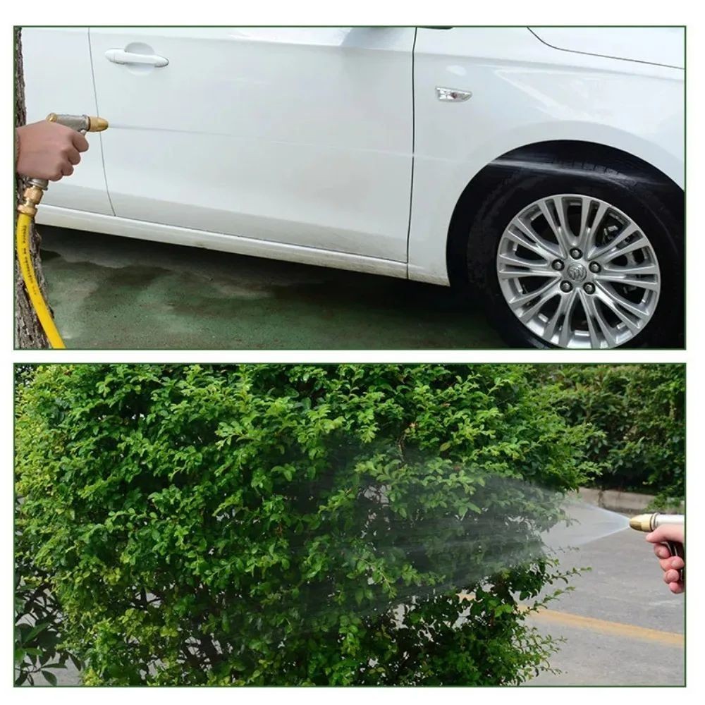 High Pressure Water Spray Gun Metal Brass Nozzle Wash Hose Pipe Car Garden Lawn