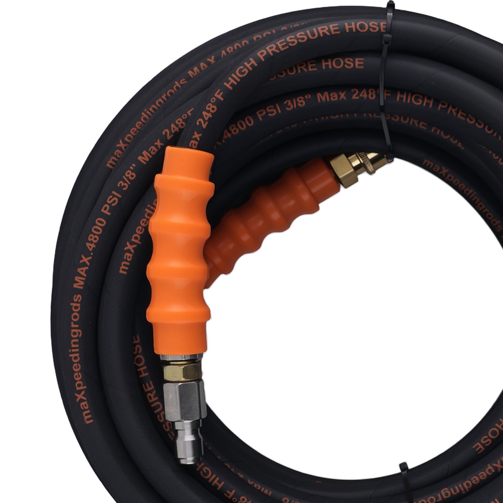 3/8″ Pressure Washer Hose 70FT 4800PSI Rubber Steel Steel Wire Braid