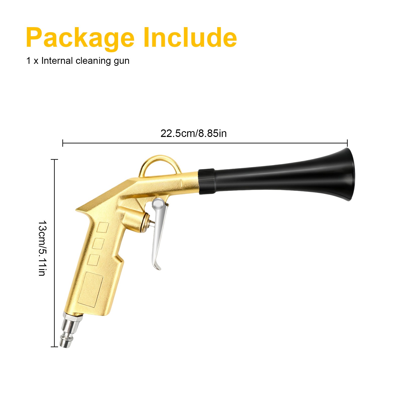 Heavy Duty Car Interior Cleaning Gun w/ 360° Rotating Nozzle 1/4″ NPT Connector