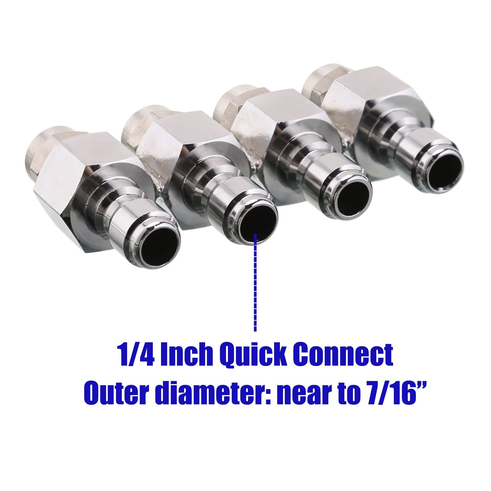 Pressure Washer Nozzle Downstream Kit 4 Way Washing Tip Holder 1/4 Quick