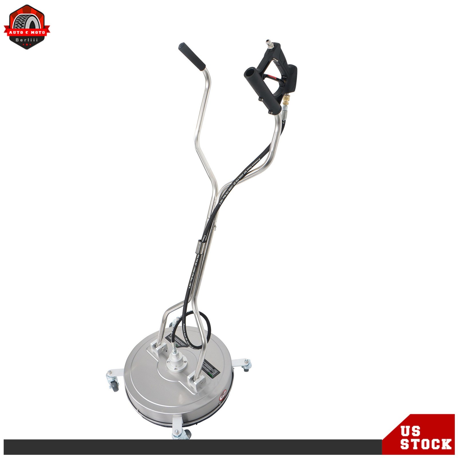 Quick Connect Pressure Washer Surface Cleaner 6000 psi 20 in w/ Handles & Wheels