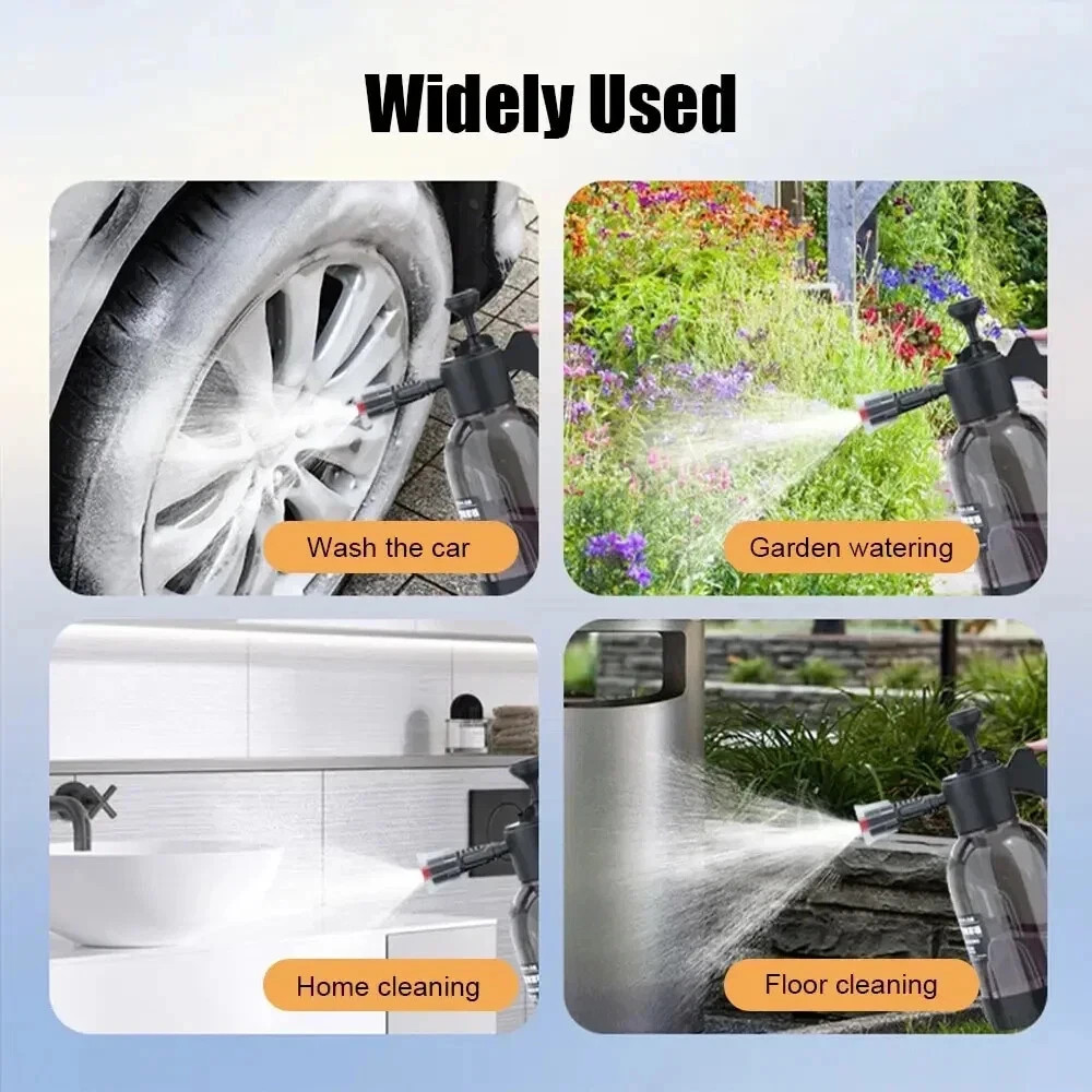 2L Car Cleaning Wash Foam Lance Cannon Hand Pump Foam Sprayer Gun Soap Bottle**