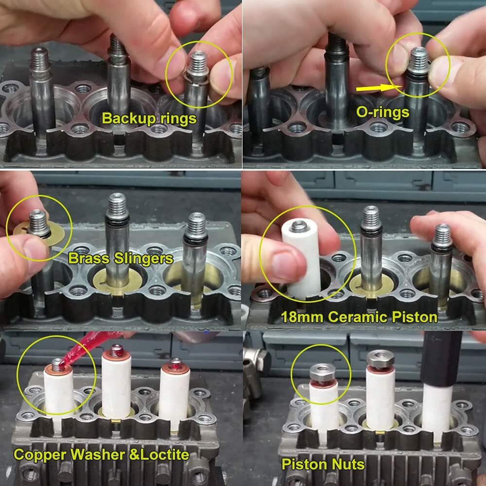 AR2546 Pump Piston Kit Ceramic Plunger Repair Kit 18mm for Annovi Reverberi RKA