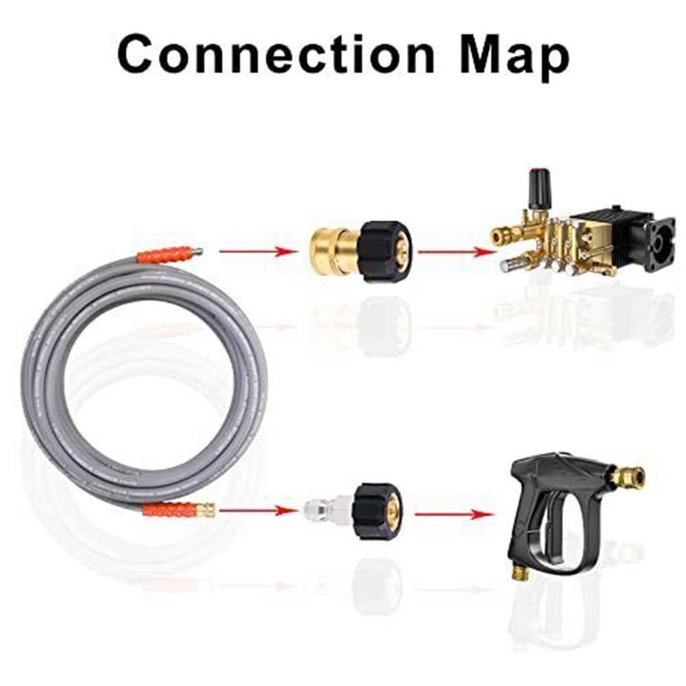 M22 14mm to 3/8 inch Quick Connect Adapter Kit for Pressure Washer