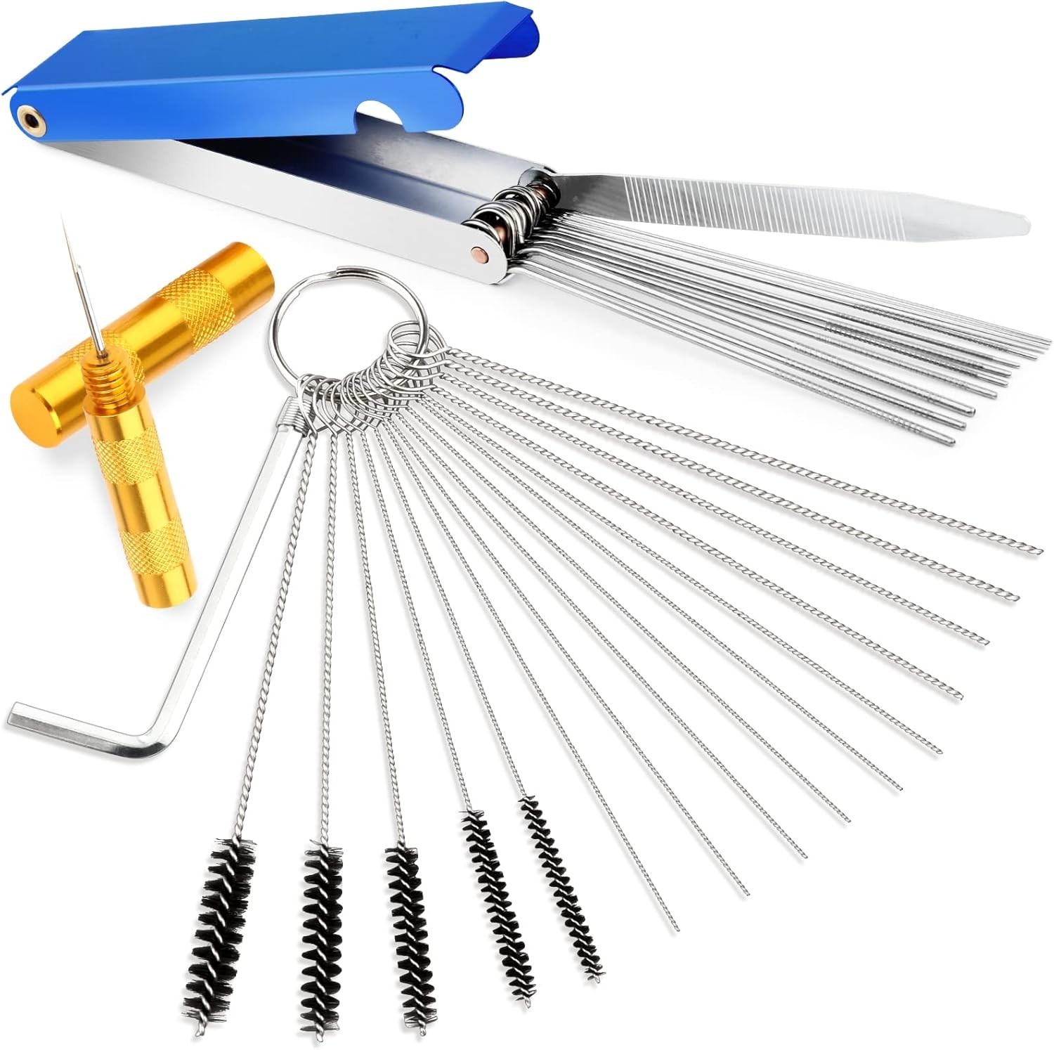 Torch Tip Cleaner, Stainless Steel Carburetor Cleaning Kit Heavy Duty, Densit…