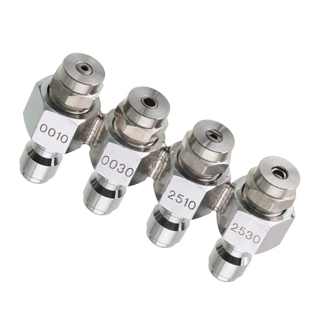 New Pressure Washer Nozzle Kit 4 Way Tip Holder 1/4 Inch Quick Connect Soft Wash