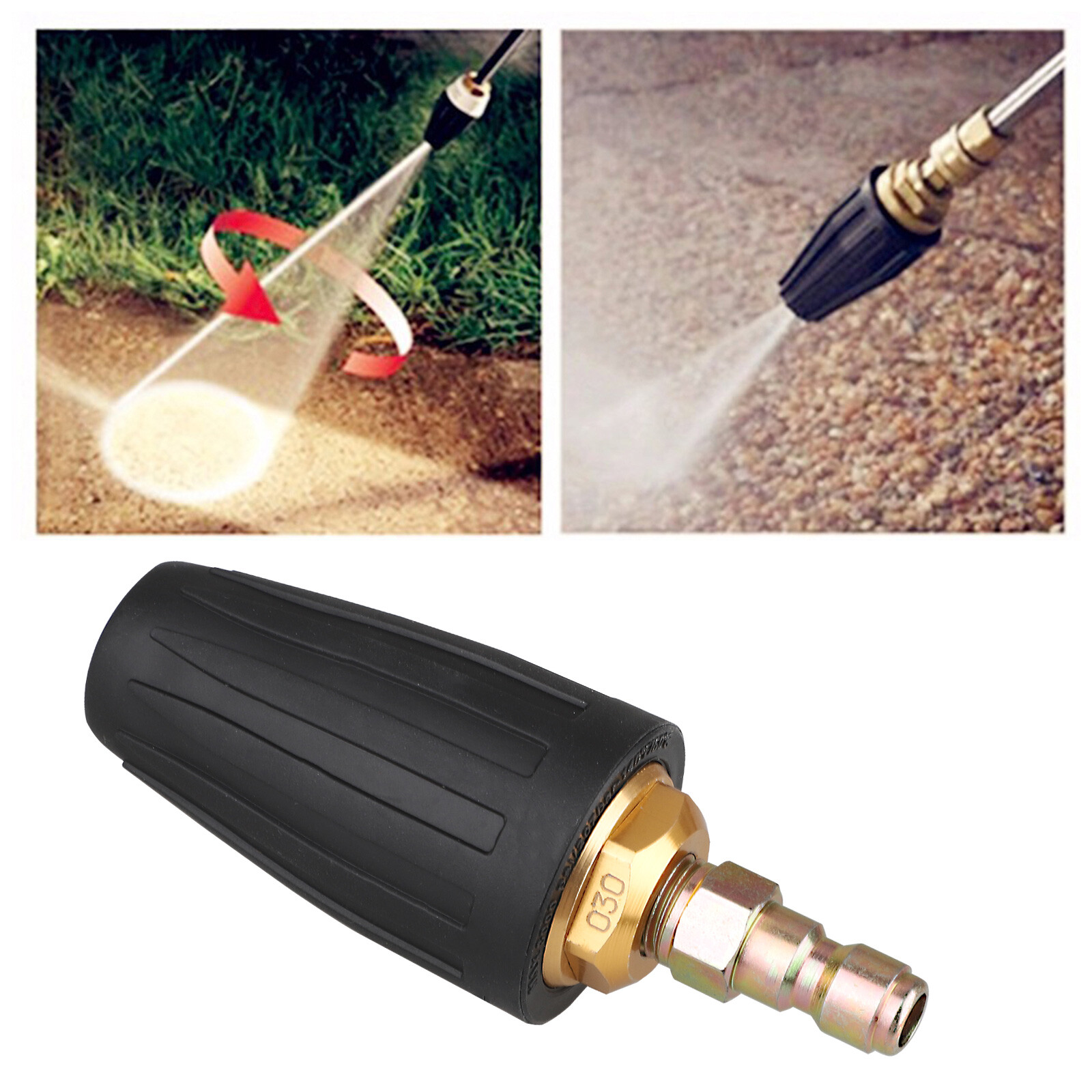 1/4″ High Pressure Washer Fast Rotating Turbo Nozzle Spray Tip 4.0 GPM 3000PSI