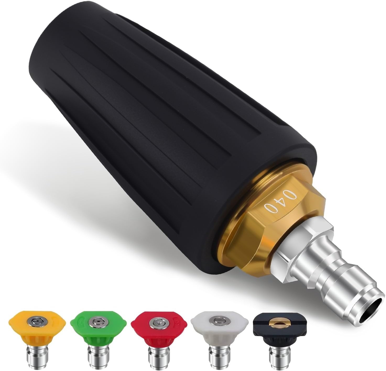 Efficient Pressure Washer Spray Nozzle Set – 4000 PSI, Quick Connect, 5 Tips