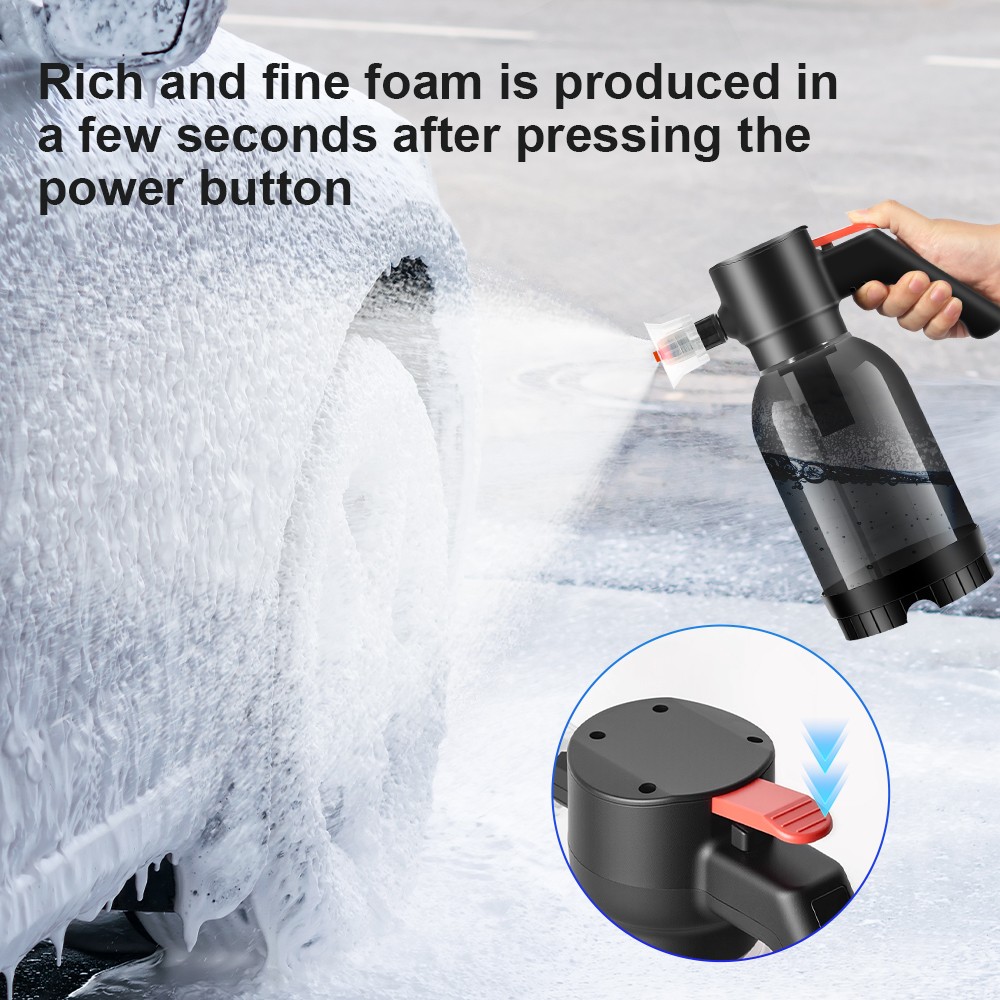 2L Electric Foam Spray Bottle Automatic Rechargeable Sprayer Cordless Car Wash