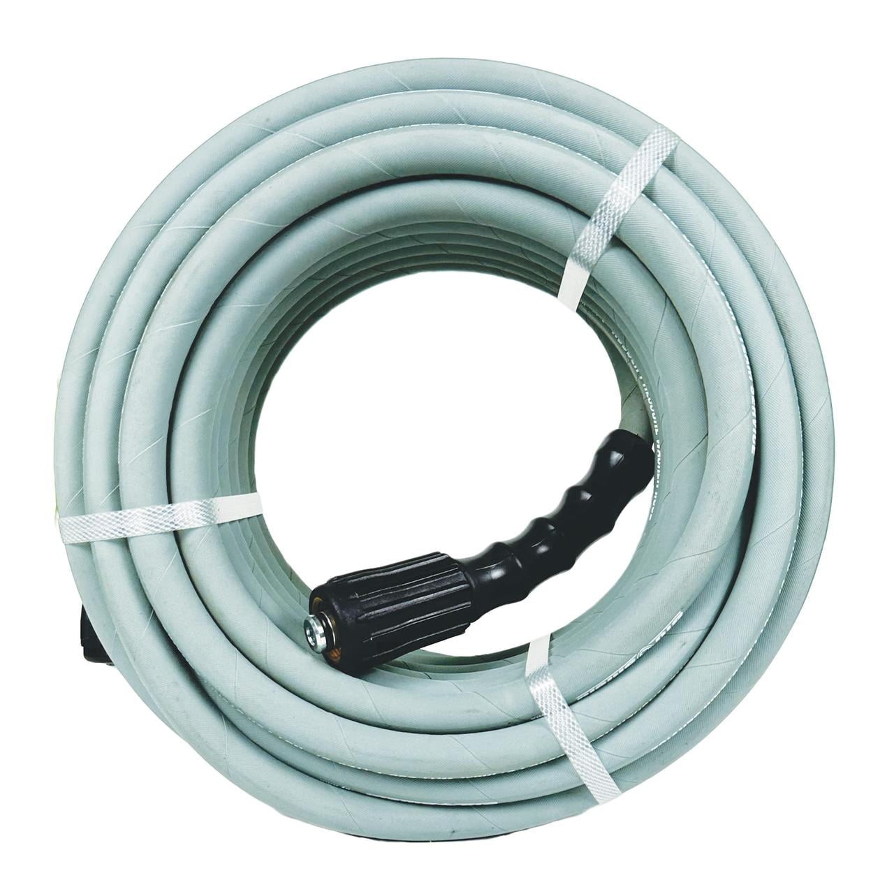 Tough Universal 1/4″ x 25′ Rubber Pressure Washer Hose w/ M22 Fittings, 3000 PSI