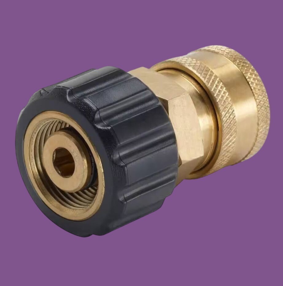 M22 FPT X 3/8″ Quick Connect Brass Coupler For Pressure Washers Up To 4000 PSI