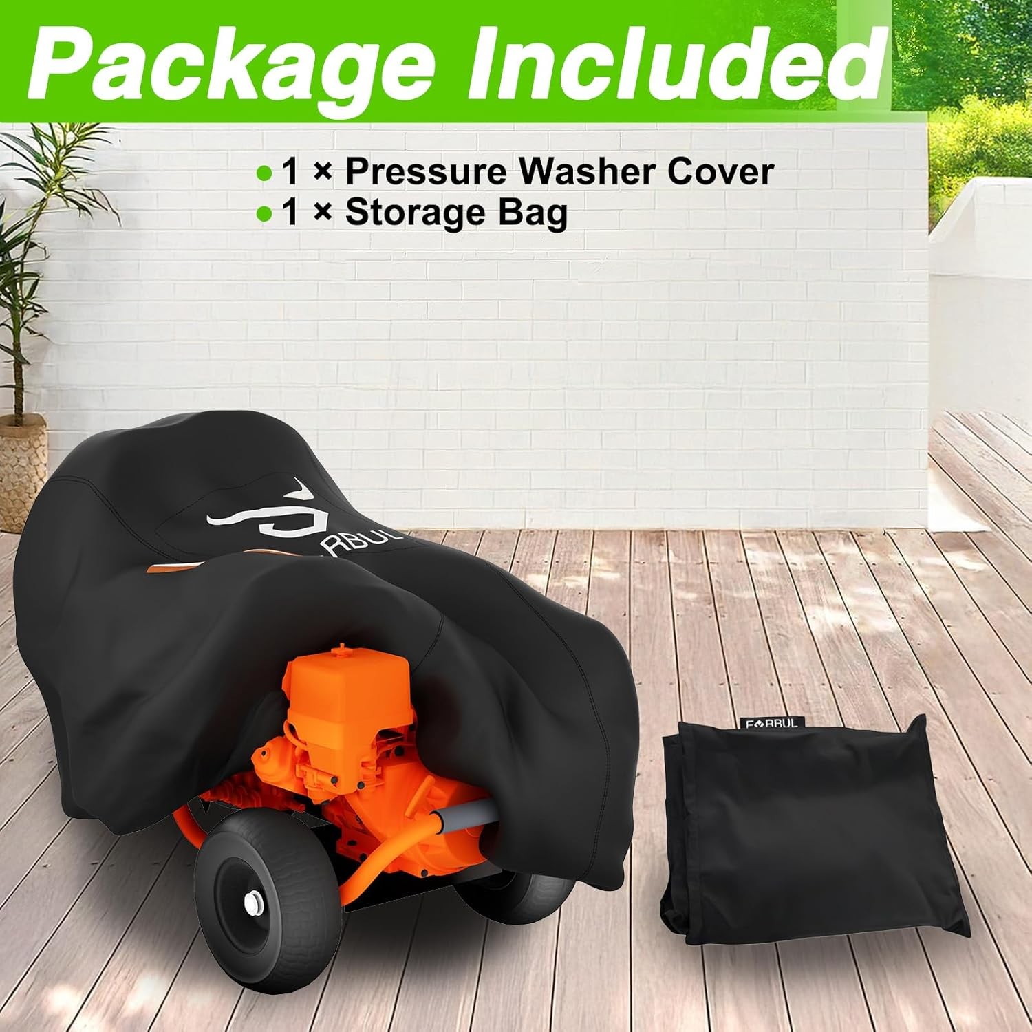 1x Waterproof Pressure Washer Cover for 48″L x 18.5″W x 13.5″H