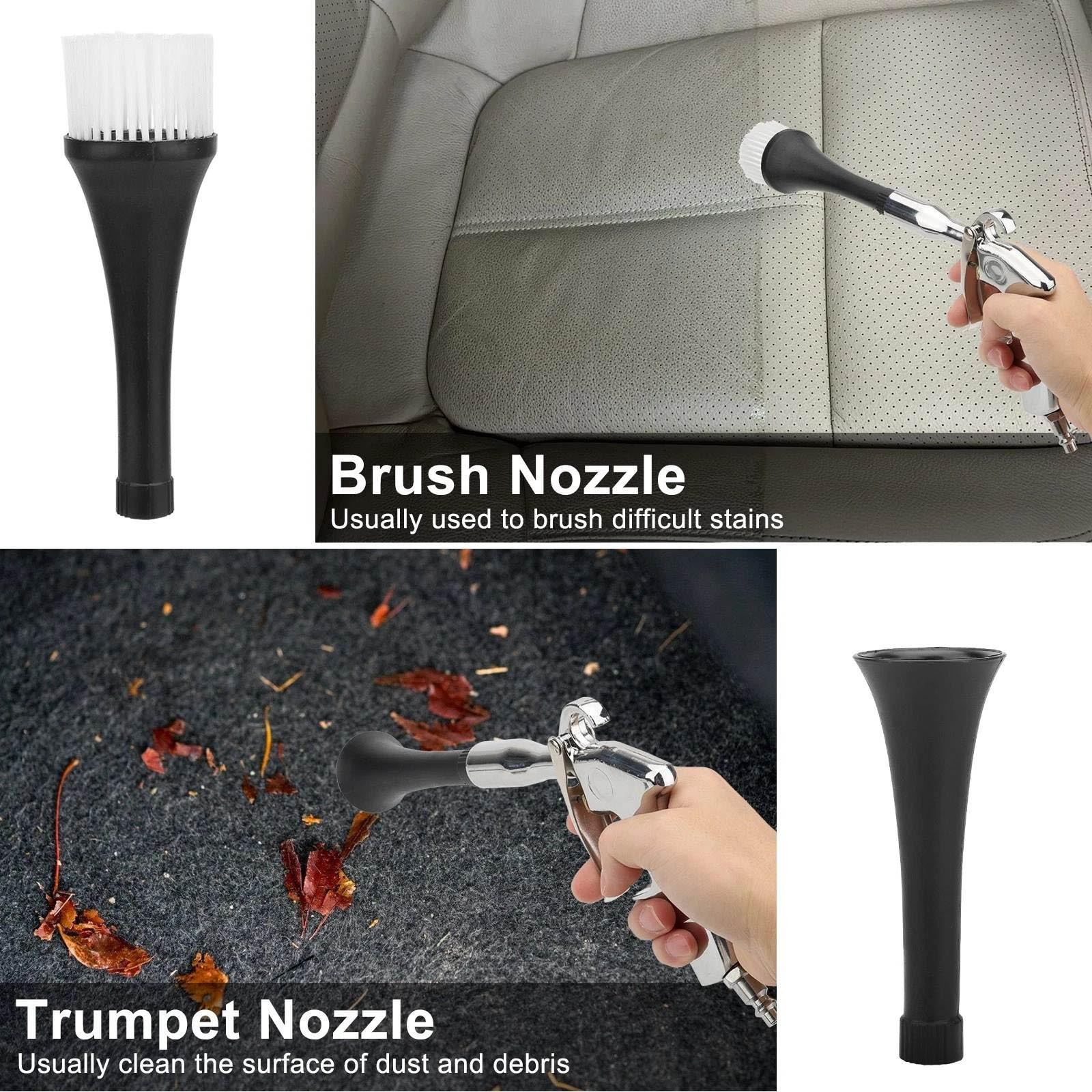 360° Rotating Tornado Air Gun fit for Auto Interior Cleaning 2 Interchangeable T