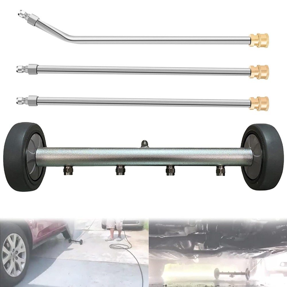 4000 PSI 16″Under Car Pressure Washer Undercarriage Cleaner Underbody Wash Broom