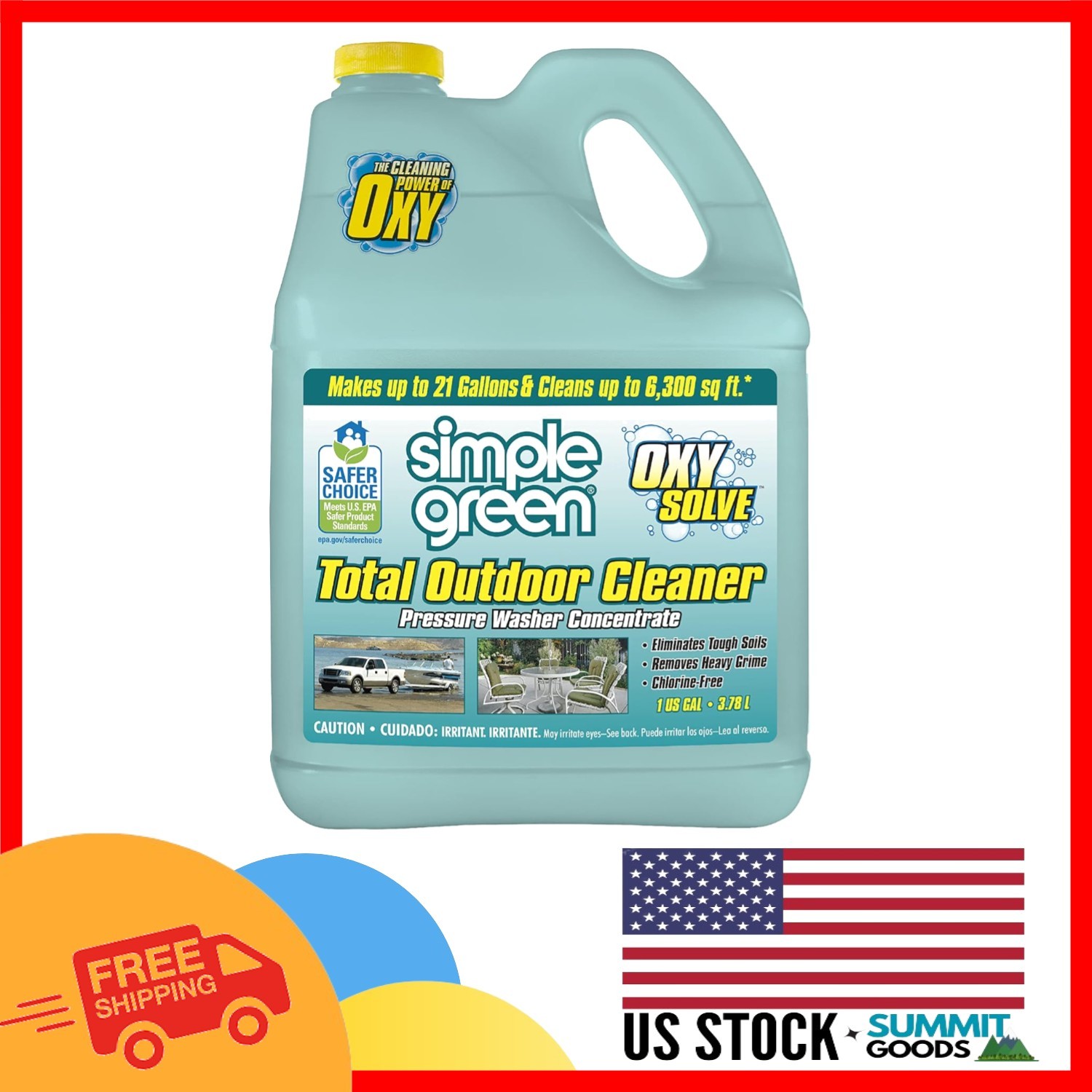 Simple Green Oxy Solve: 1 Gal Pressure Washer Cleaner, Eco-Friendly & Non-toxic