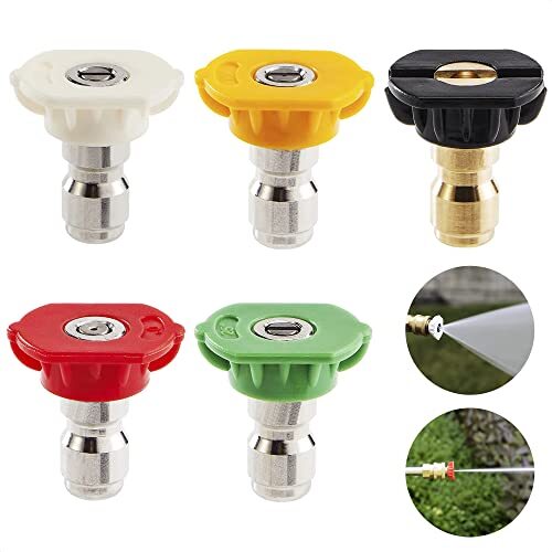 5Pack Pressure Washer Nozzle Tips Car Wash High Pressure Hose Turbo Nozzle Spray