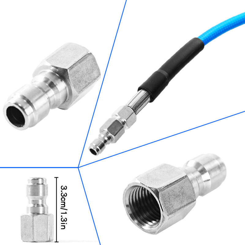 50FT 1/4″ M-NPT 5800PSI Drain Cleaner Hose Sewer Jetter Kit for Pressure Washer