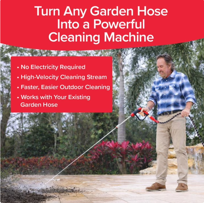 Pocket Hose Arrow, Turn Any Garden Hose Into a Powerful Washer, 4 Precision Tips