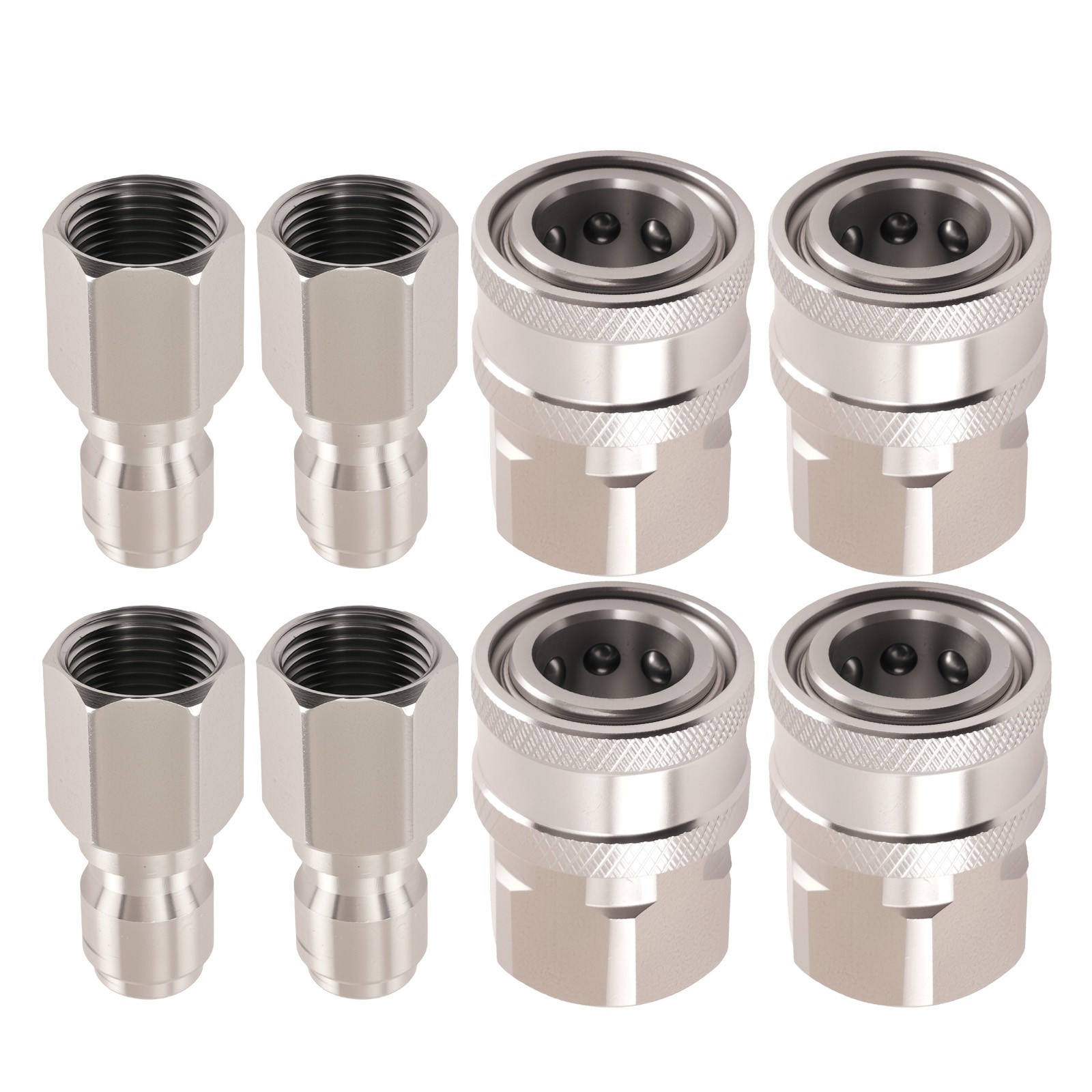 Pressure Washer Adapter 3/8″ NPT Female Quick Connect Socket Connect 8PCS Kit