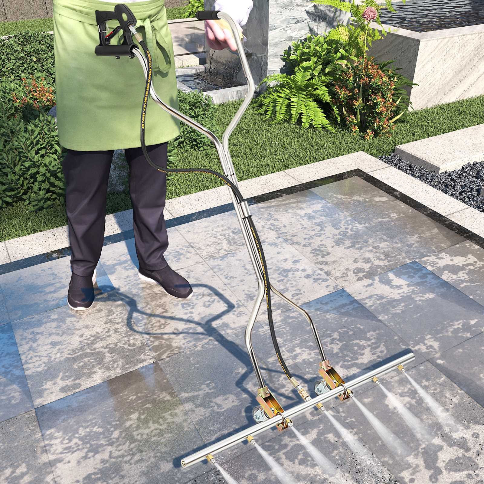 39″ Surface Cleaner Water Broom 7 Nozzles for Hot and Cold Water Pressure Washer