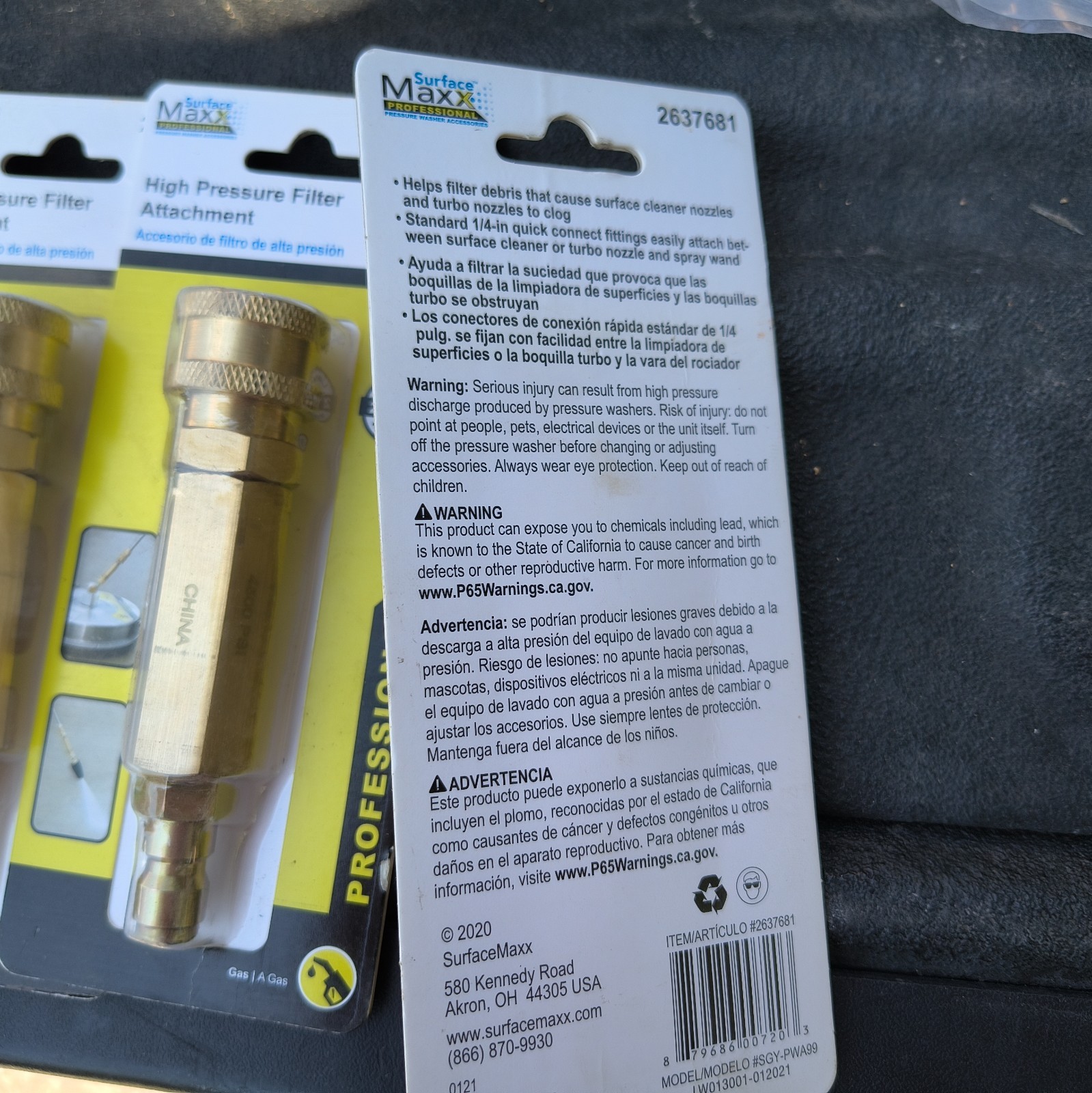 Surface Maxx High Pressure Filter Attachment Gas Professional NEW Lot Of 4