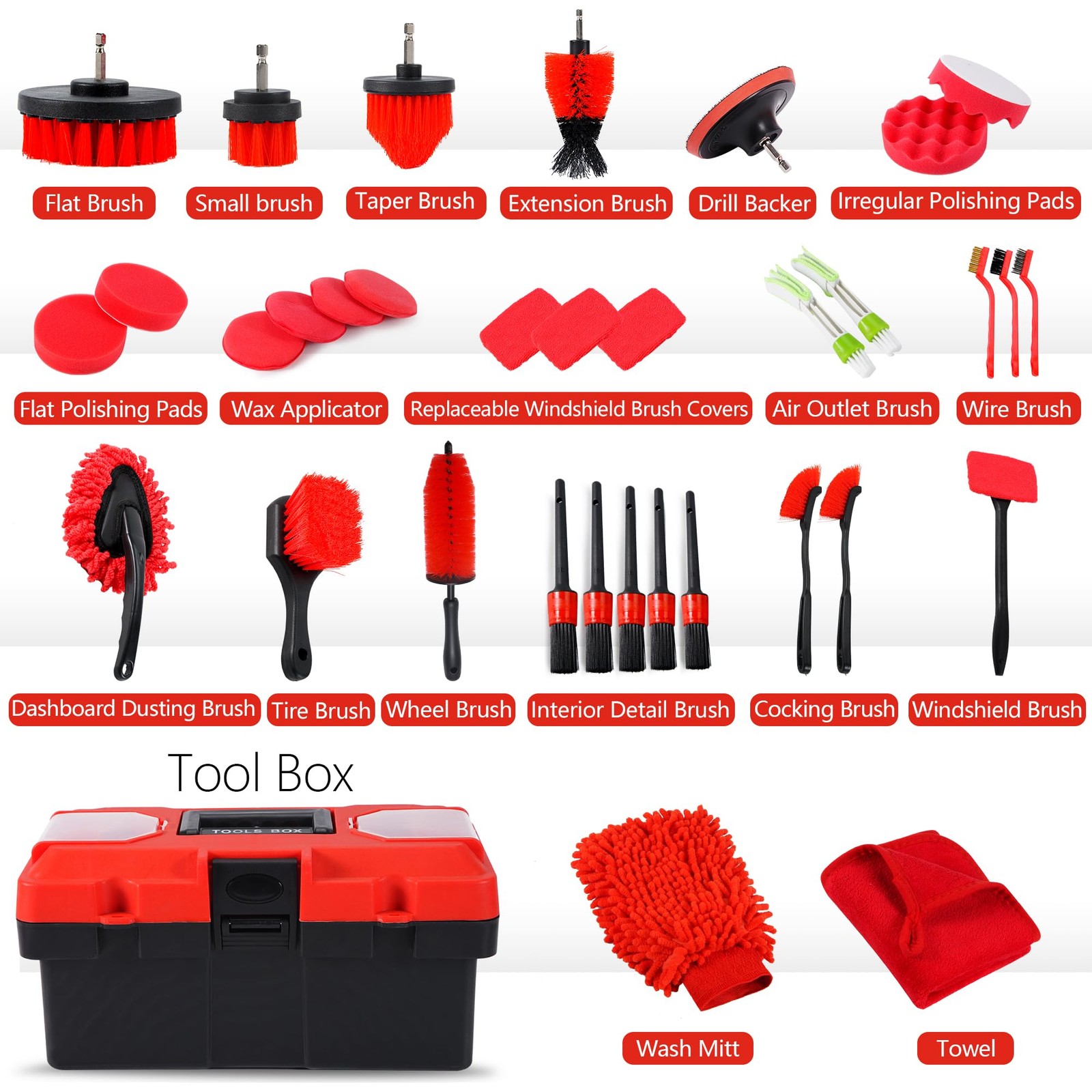 MIANYINGR 35Pcs Car Detailing Kit, Cleaning Kit with Windshield Cleaning…