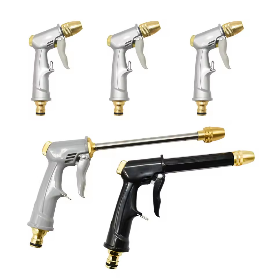 High Pressure Water Gun – 360° Rotating Nozzle, American Thread for Car & Patio