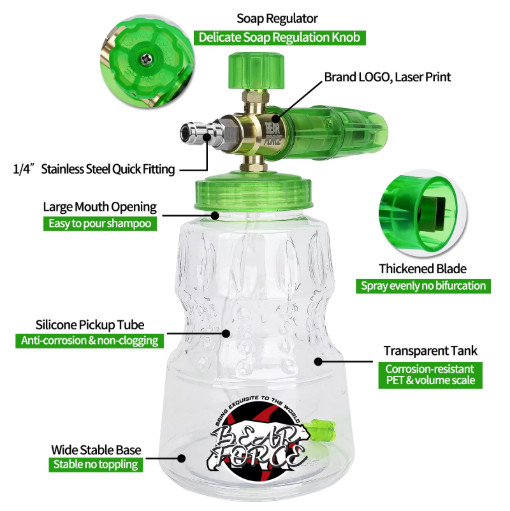 Pressure Washer Foam Cannon Snow Foam Lance 1/4 Quick Connect