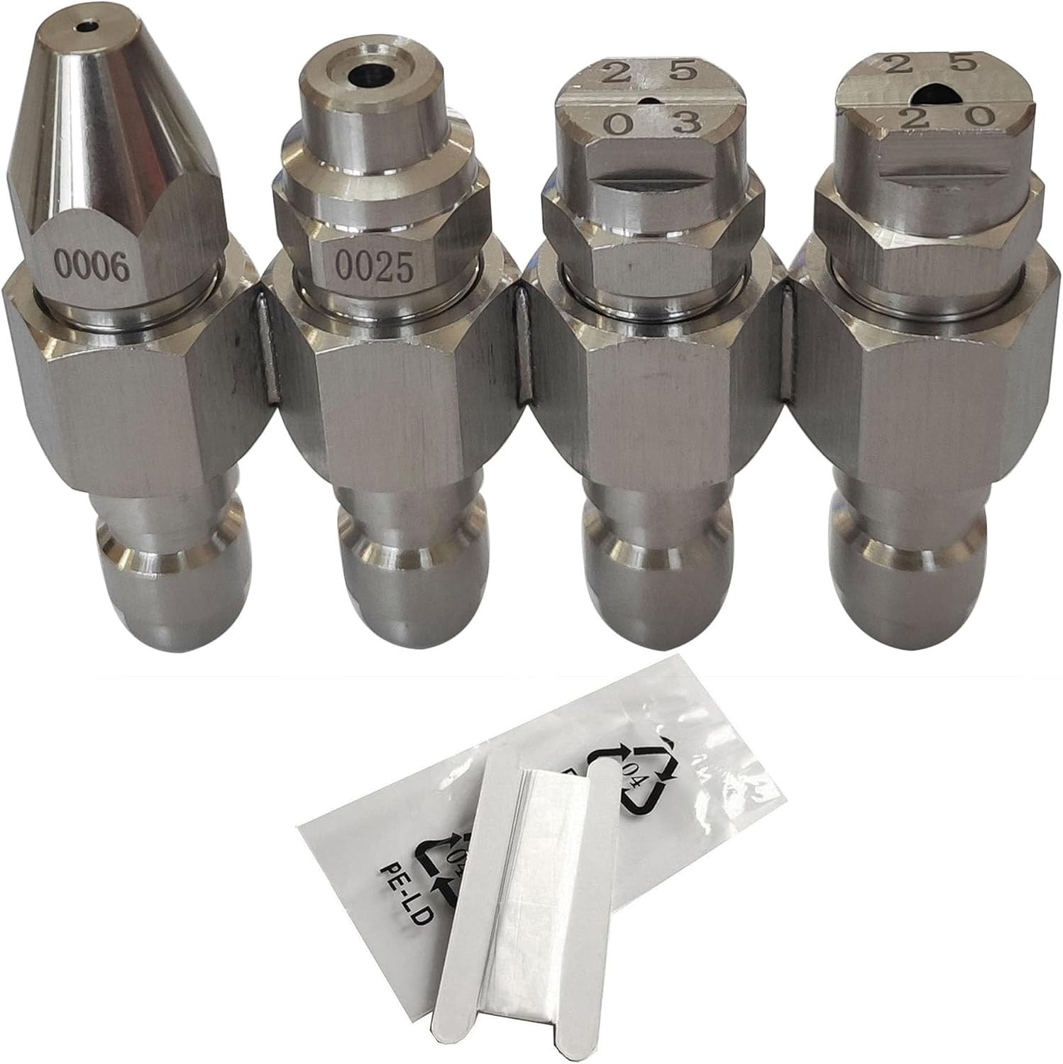 2.5 GPM Pressure Washer Nozzle,Jrod Tip Water Soft Wash Nozzle,J Rod 4 Way