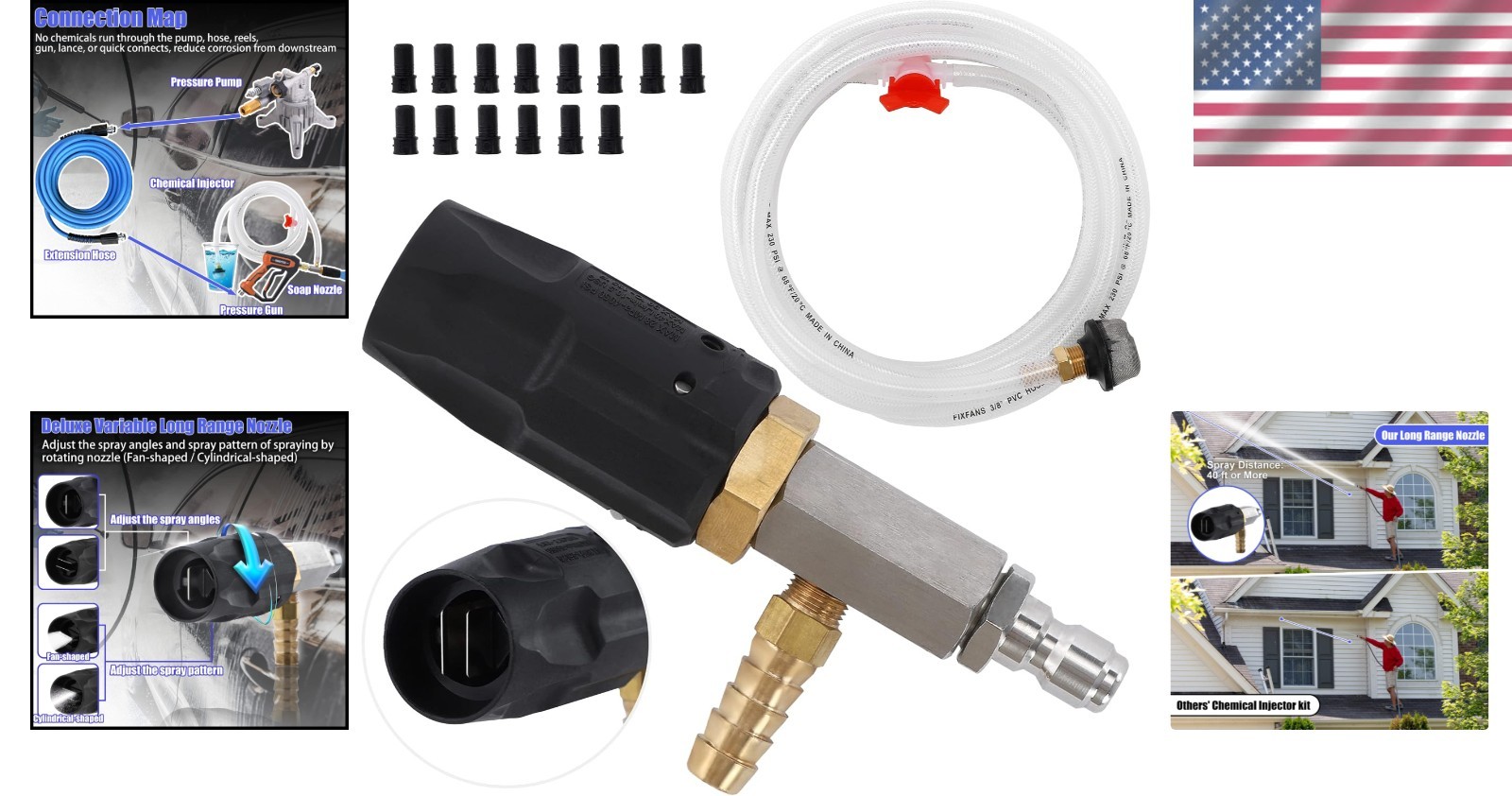 Quick Connect Nozzle Kit with Downstream Injector, 2-2.5 GPM