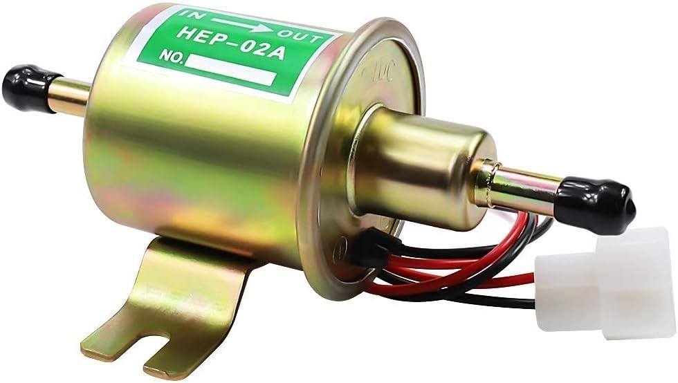 12V Universal Electric Fuel Pump Inline Low Pressure 2.5-4 PSI Gas Diesel HEP-02