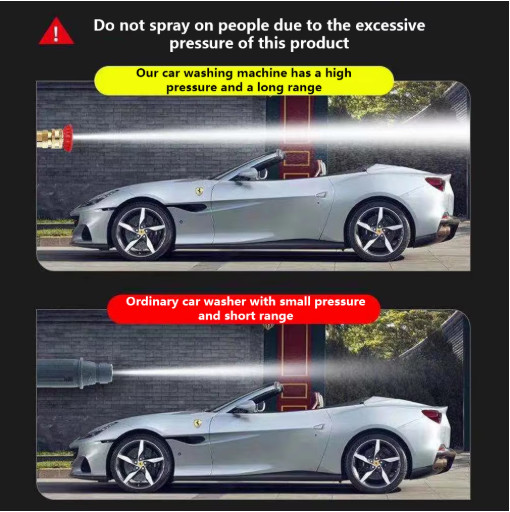 60BAR Wireless High Pressure Car Wash Gun 300W Self-Priming Auto Washer