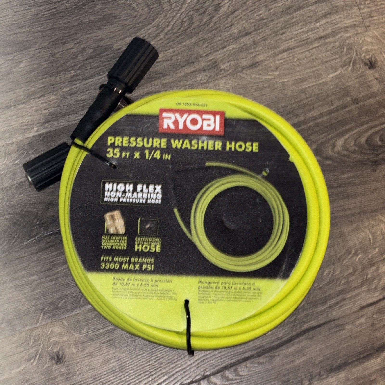 RYOBI RY31HPH01 1/4 in. x 35 ft. 3,300 PSI Pressure Washer Replacement Hose NEW