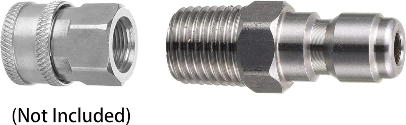 Heavy-Duty 5000 PSI Pressure Washer Coupler Set – 1/4″ Male NPT Fitting, 2 Count