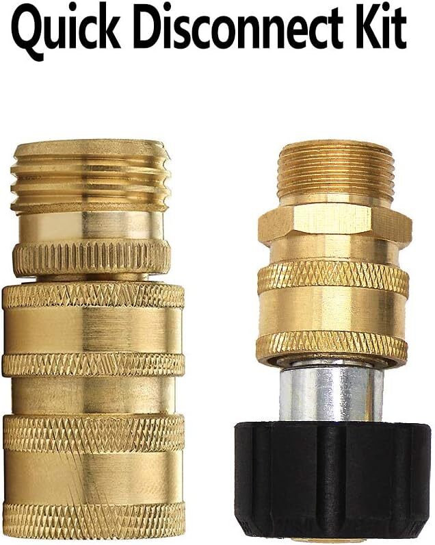 High Pressure Washer Quick Connect Kit Brass M22 14 Swivel 5000 Psi